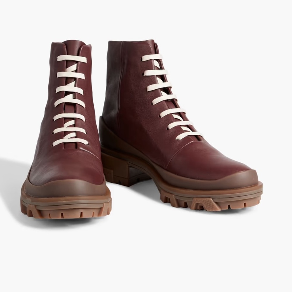rag & bone Shiloh Leather Hiker Combat Boots Lace Up 38.5 8.5 New Chunky